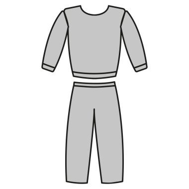 Eşofman vektör. Eşofman simgesi fitness. Mens spor uymak vektör.