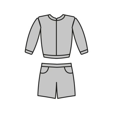 Eşofman vektör. Eşofman simgesi fitness. Mens spor uymak vektör.