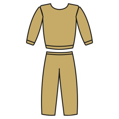 Eşofman vektör. Eşofman simgesi fitness. Mens spor uymak vektör.