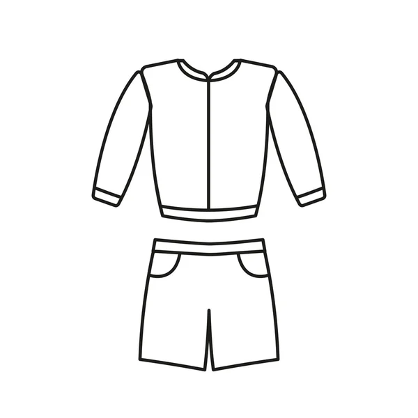 Tracksuit vector. Icono de chándal fitness. Hombres traje deportivo vector . — Vector de stock