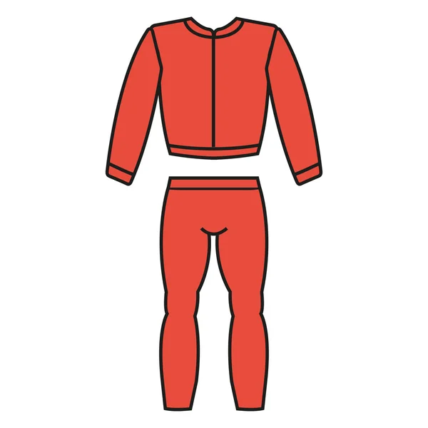 Tracksuit vector. Icono de chándal fitness. Hombres traje deportivo vector . — Vector de stock