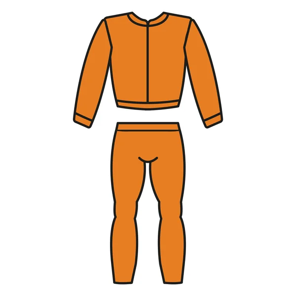 Tracksuit vector. Icono de chándal fitness. Hombres traje deportivo vector . — Vector de stock