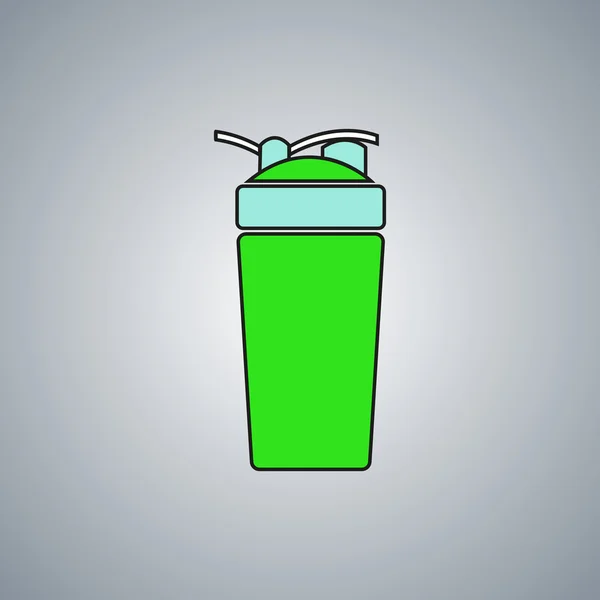 protein shaker simge vektör. Fitness shaker vektör. Spor beslenme shaker