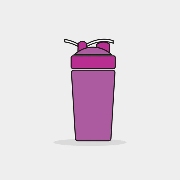 Fehérjék rázógépen ikon vektor. fitness shaker vektor. Sport táplálkozás shaker — Stock Vector