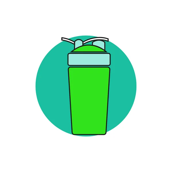 protein shaker simge vektör. Fitness shaker vektör. Spor beslenme shaker