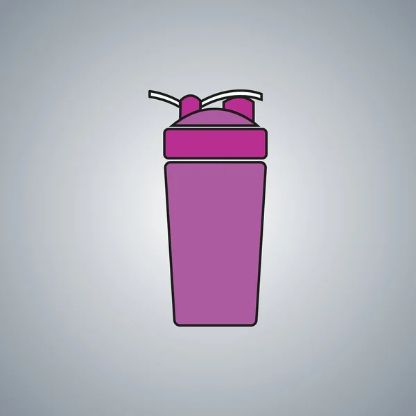 protein shaker simge vektör. Fitness shaker vektör. Spor beslenme shaker