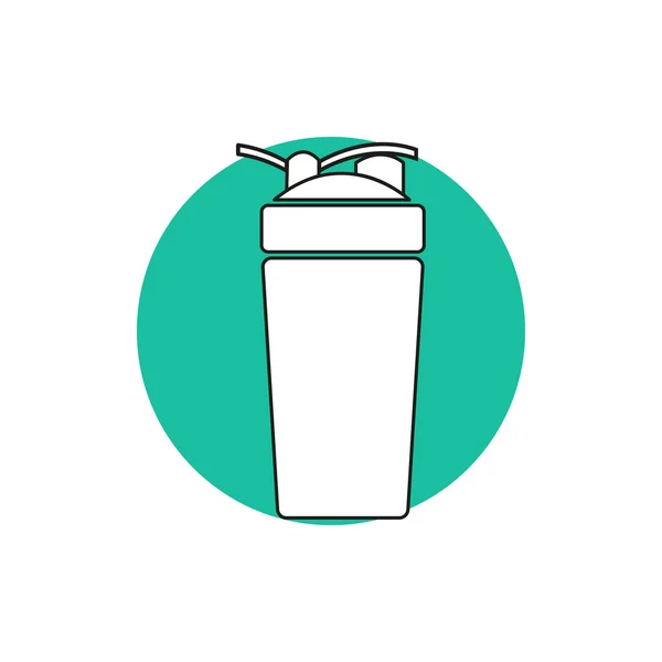 Funny smiling protein shaker bottle character Vector Image