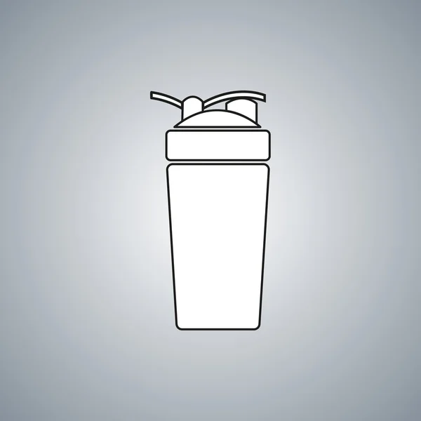 protein shaker simge vektör. Fitness shaker vektör. Spor beslenme shaker