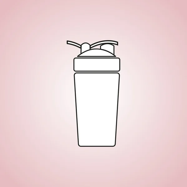 Proteinshaker Symbolvektor. Fitness Shaker Vektor. Sporternährungsschüttler Stockillustration