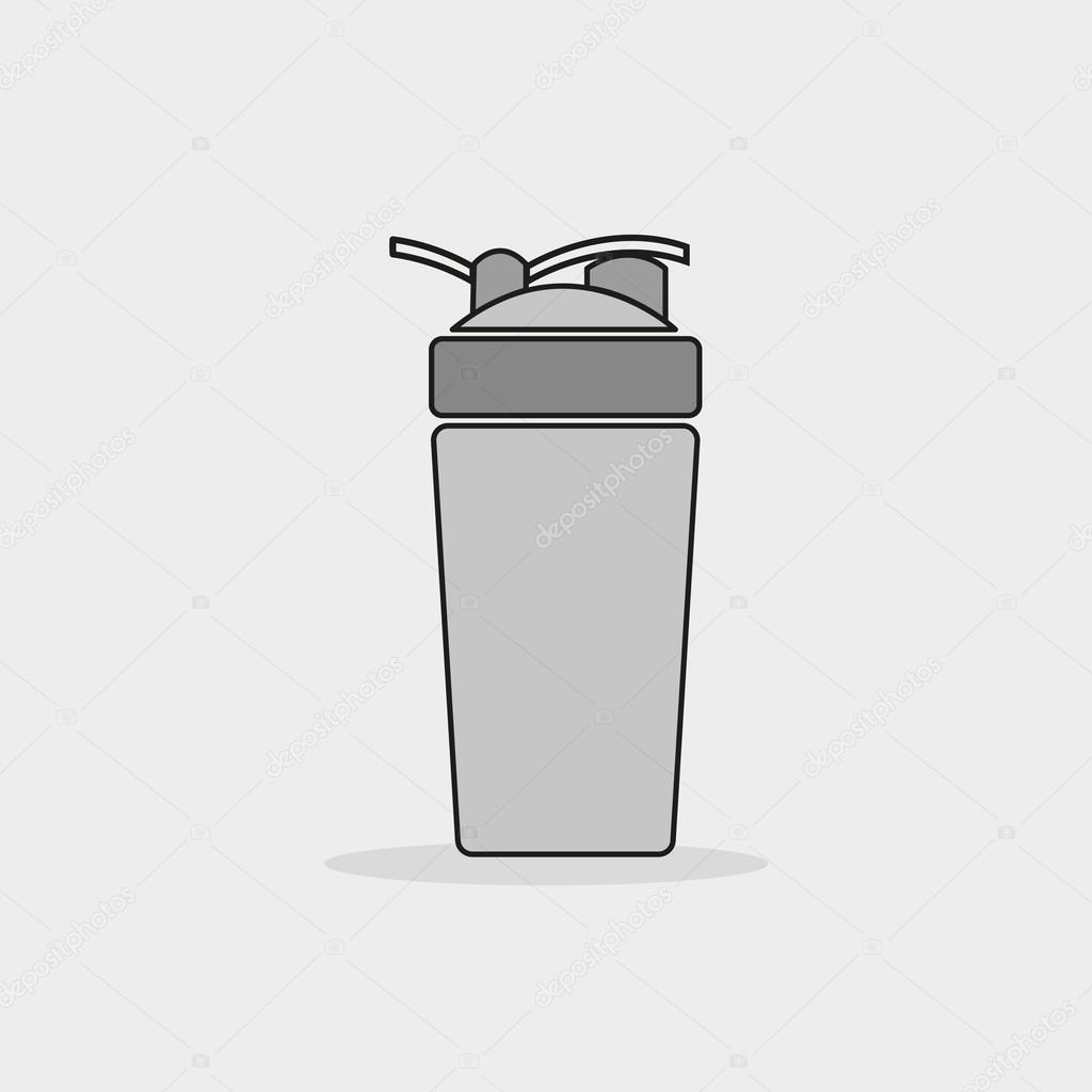 Shaker vector icon protein drink sport fitness muscle growth big