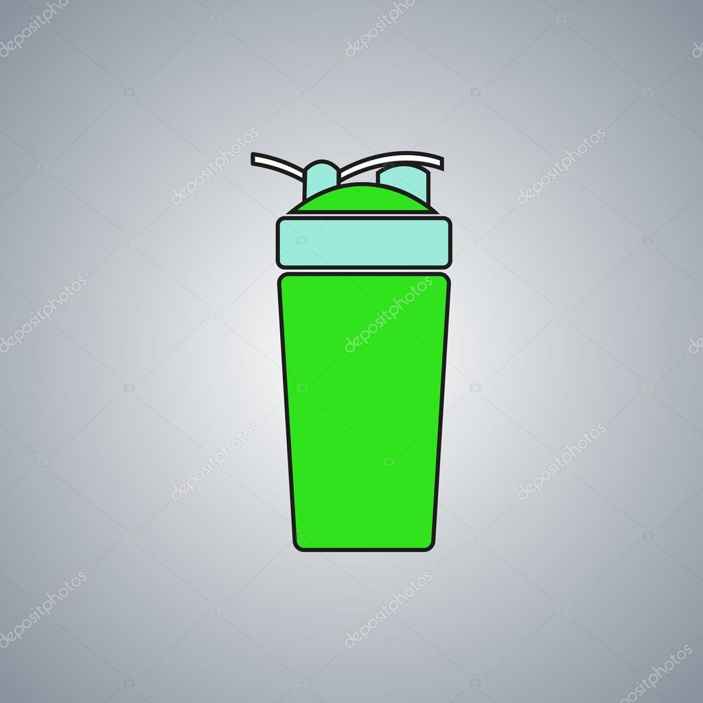 Shaker vector icon protein drink sport fitness muscle growth big