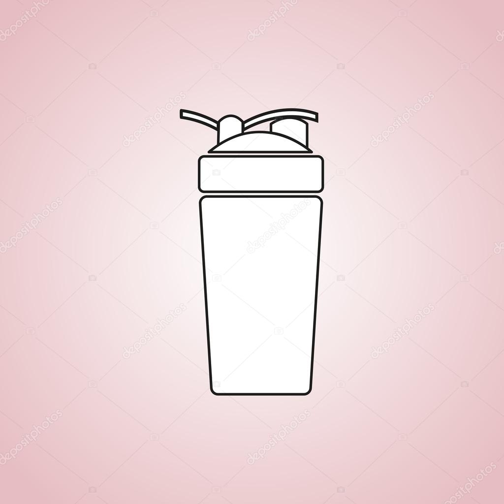 Shaker vector icon protein drink sport fitness muscle growth big