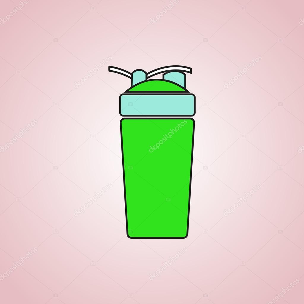Shaker vector icon protein drink sport fitness muscle growth big