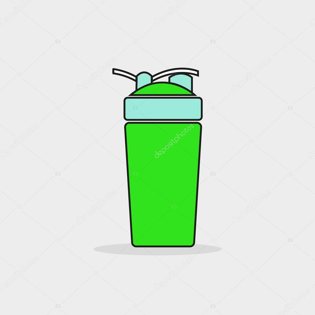Shaker vector icon protein drink sport fitness muscle growth big