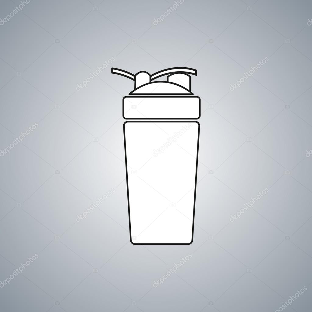 Shaker vector icon protein drink sport fitness muscle growth big