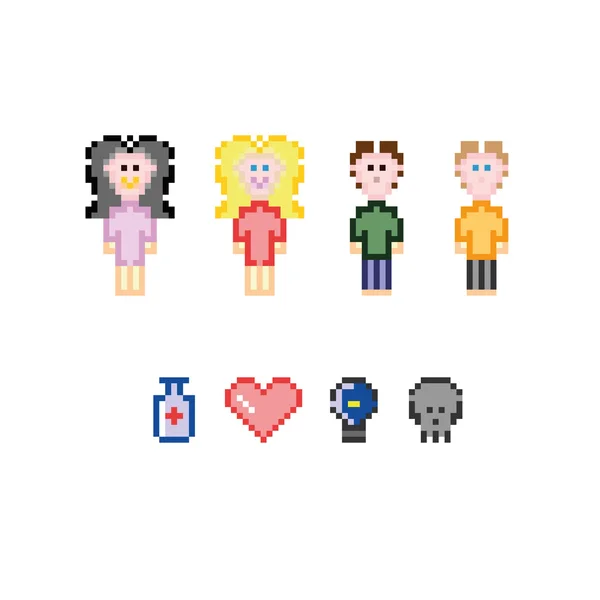 Piksel karakter oyun app oyun veya posterler için