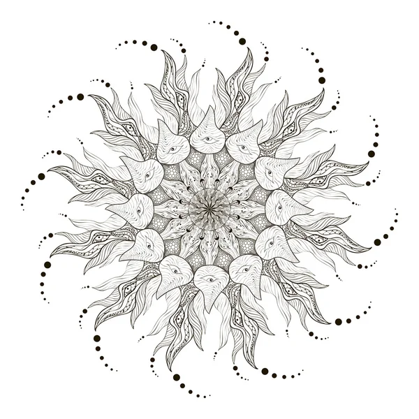 Coloriage Fleurs Rétro Image Vectorielle Kchungtw 97923832
