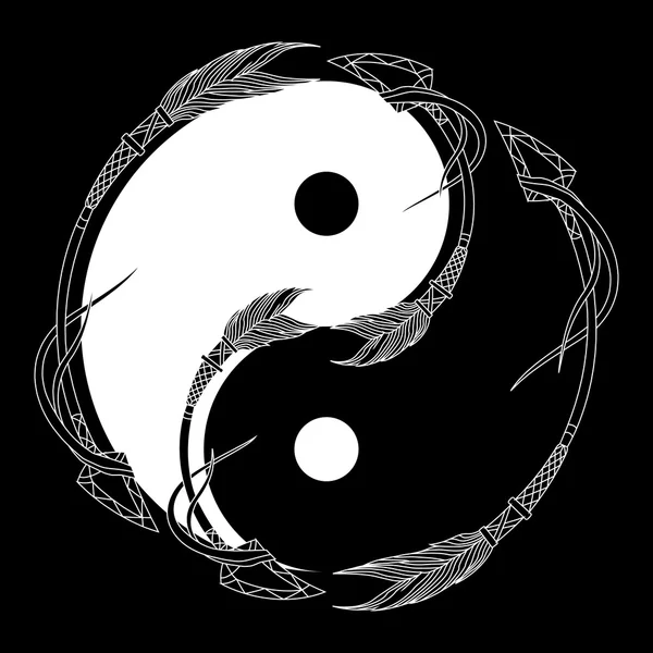 Yin yang szimbólum — Stock Vector