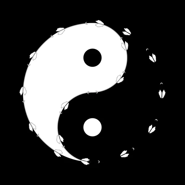 Yin yang símbolo — Vetor de Stock