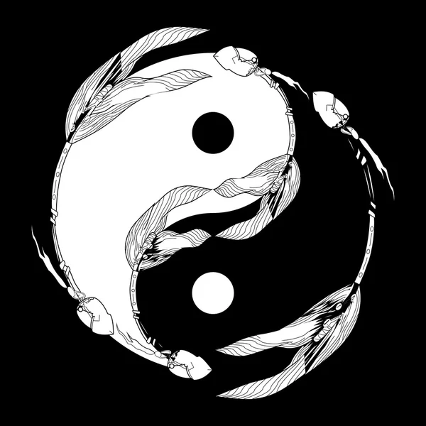 Símbolo yin yang Gráficos vectoriales