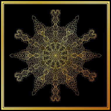 Altın mandala. Lüks mandala.