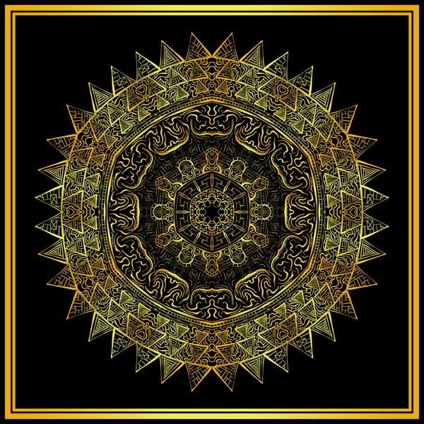 Mandala de oro. Mandala de lujo . — Archivo Imágenes Vectoriales