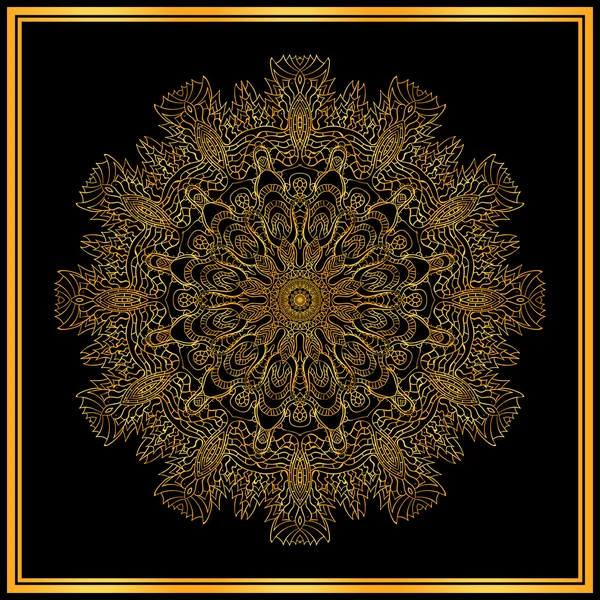 Mandala de oro. Mandala de lujo . — Archivo Imágenes Vectoriales
