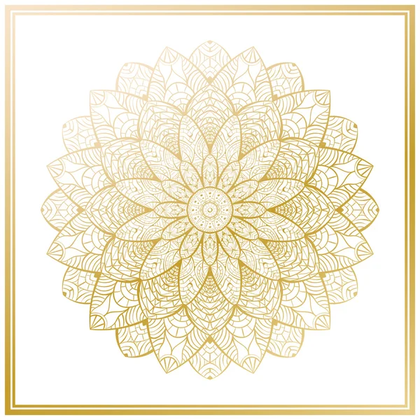 Mandala de oro. Mandala de lujo . — Archivo Imágenes Vectoriales