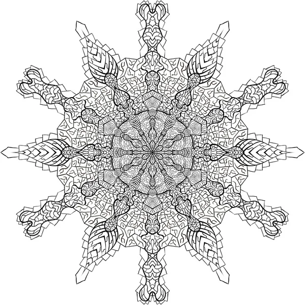 Malbuch Mandala. dekorative runde Ornamente. Designelemente einweben. — Stockvektor
