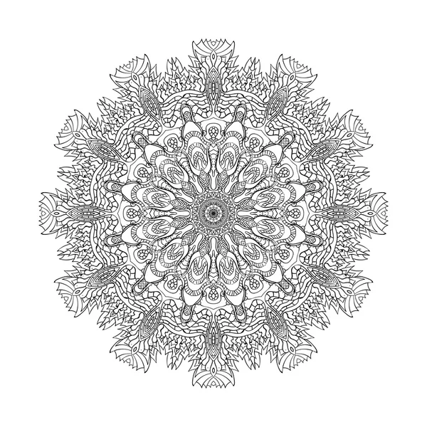 Malbuch Mandala. dekorative runde Ornamente. Designelemente einweben. — Stockvektor