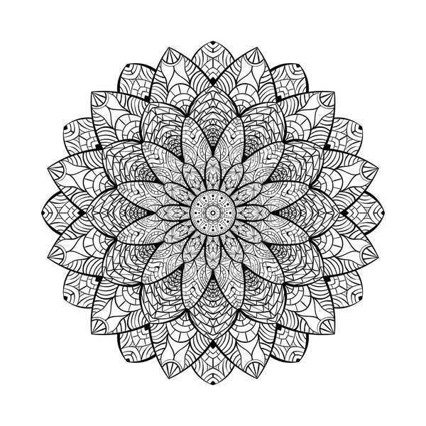 Libro para colorear mandala. Adornos decorativos redondos. Elementos de diseño de tejido . — Vector de stock