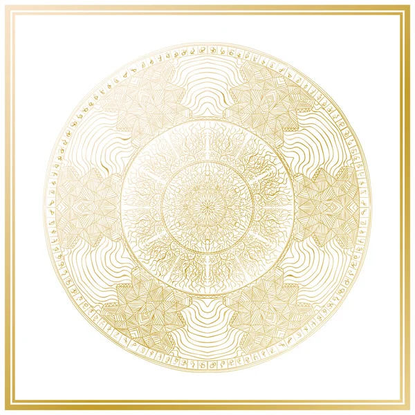 Mandala de oro. Mandala de lujo . Ilustración de stock