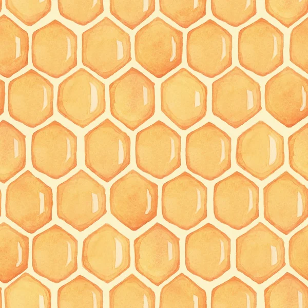 Honeycomb honey2. Бесшовный шаблон. Акварель — стоковое фото