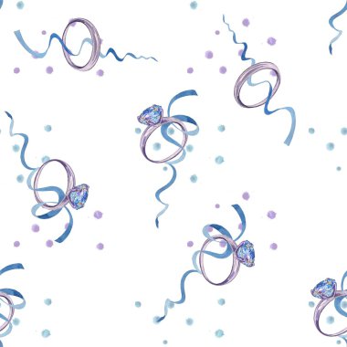 Nişan yüzüğü. Seamless modeli. 