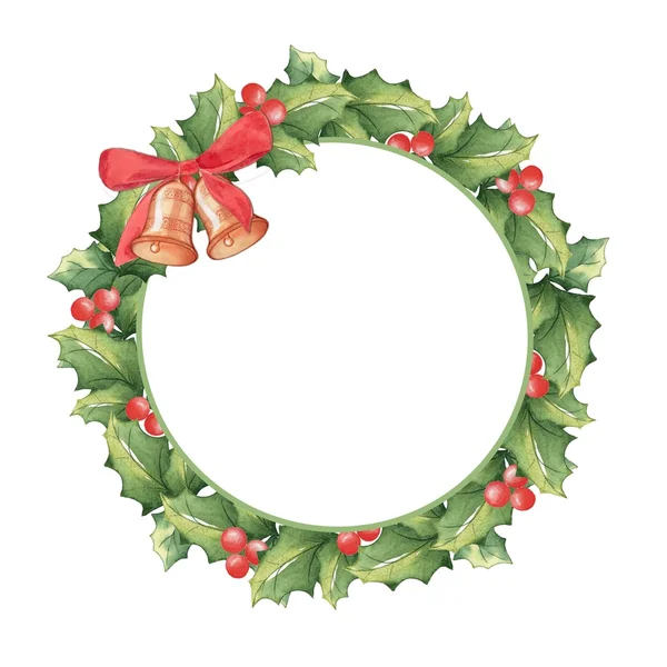 Ökseotu ile bells Noel çelenk.