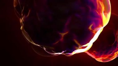 Canlı renklere ve sıvı hareketlere sahip dinamik soyut görseller