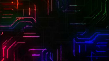 Değişken renk ve şekillerde dinamik soyut görsel desenler