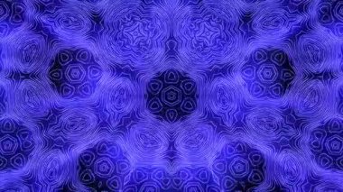 Derin mavi tonlarda parlak ve soyut desenler keşfet