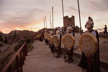 CARTAGENA, SPAIN. 18.September 2015. Festival of Carthaginians and Romans.  clipart