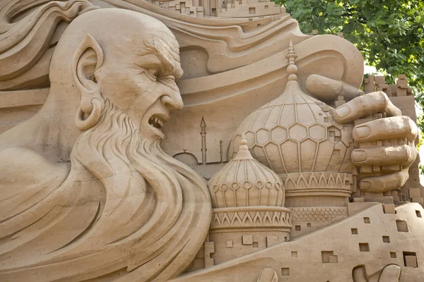 Sandskulptur in der Festung Peter und Paul. — Stockfoto