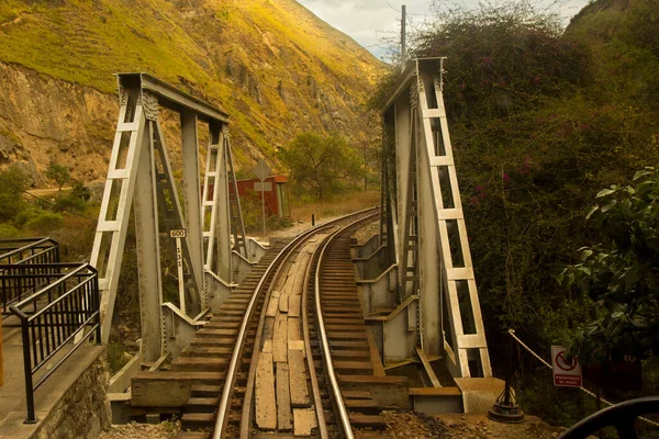 Équateur Juin 2019 Chemin Fer Equateur Entre Sibambe Alausi — Photo