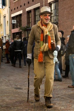 DEVENTER, NEtherlands, 14 ARALIK 2019. Dickens festivali Deventer, Hollanda 'da.