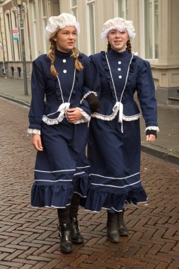 DEVENTER, NEtherlands, 14 ARALIK 2019. Dickens festivali Deventer, Hollanda 'da.