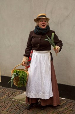 DEVENTER, NEtherlands, 14 ARALIK 2019. Dickens festivali Deventer, Hollanda 'da.