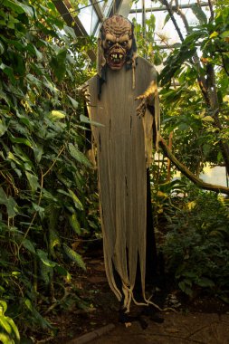 STUTTGART, ALMANY, 31 EKİM 2019. Almanya 'nın Stuttgart kentindeki Wilhelma Hayvanat Bahçesi' nde Cadılar Bayramı kutlaması.