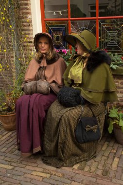 DEVENTER, NEtherlands, 14 ARALIK 2019. Dickens festivali Deventer, Hollanda 'da.