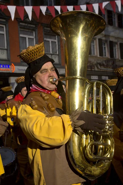 Stuttgart Alemania Enero 2020 Procesión Tradicional Carnaval Enmascarado Stuttgart Alemania —  Fotos de Stock