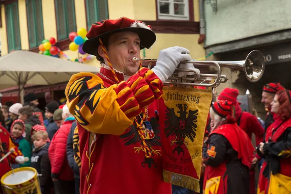 Стутгарт Германия Января 2020 Традиционное Карнавальное Шествие Масках Штутгарте Германия — стоковое фото