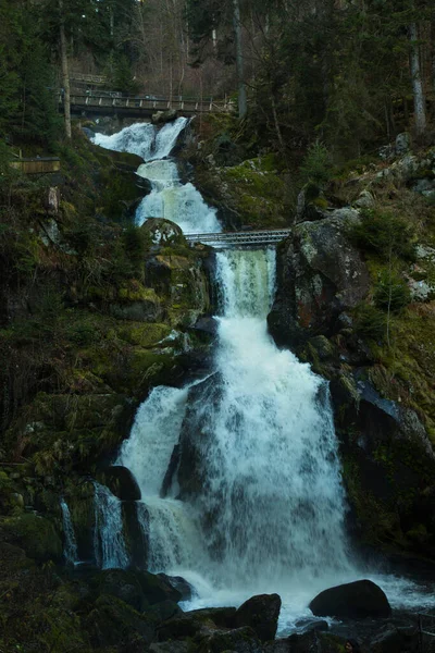 Cascate Nei Pressi Triberg Nella Foresta Nera Baden Wurttemberg Germania — Foto Stock