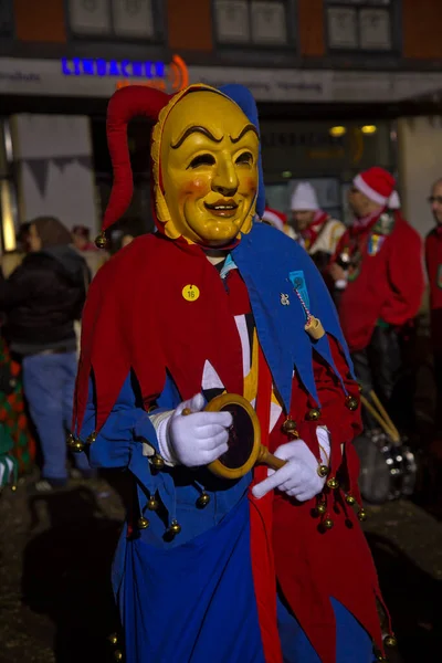 Stuttgart Deutschland Januar 2020 Traditioneller Maskierter Faschingszug Stuttgart — Stockfoto